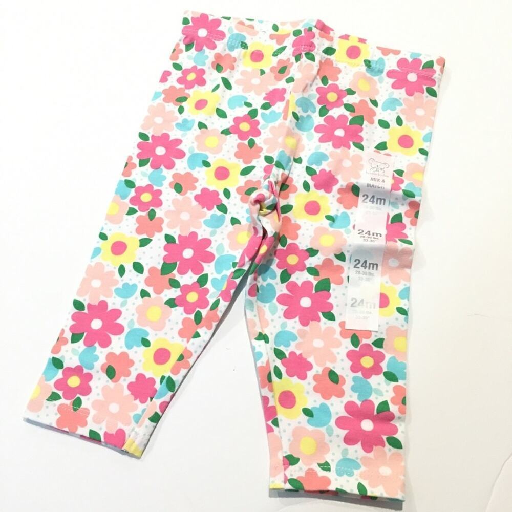 NEW Girl's leggings Sz 24 m Baby Girl Floral leggings